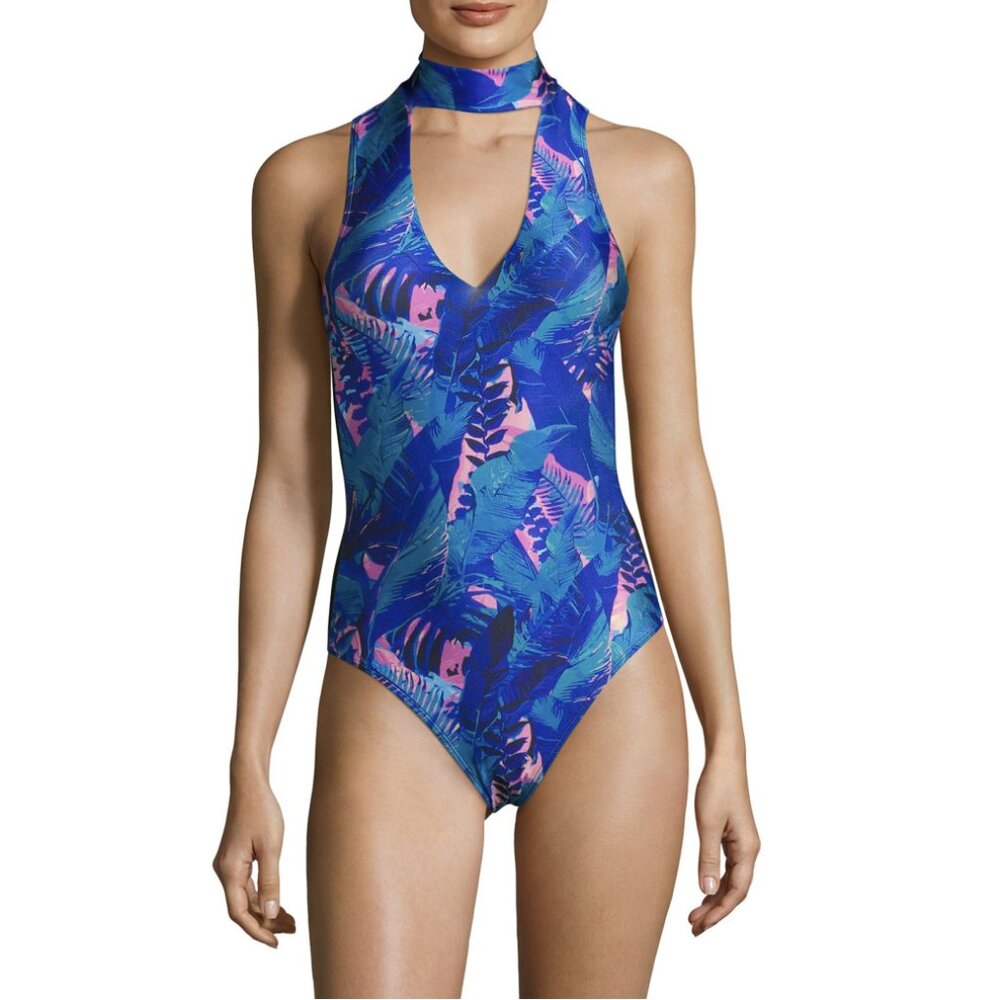 WE ARE HANDSOME Tropical Toxic One Piece Swimsuit - Women's Size L